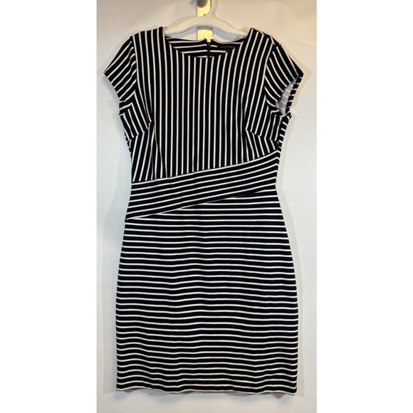 Banana Republic Dresses & Skirts - Banana Republic Navy Blue & White Striped Nautical Dress Bodycon size 10P D28